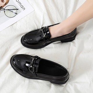 ภาพขนาดย่อของภาพหน้าปกสินค้า️พร้อมส่ง  ญี่ปุ่นรองเท้าหนังขนาดเล็กผู้หญิงย้อนยุคสไตล์อังกฤษโลฟเฟอร์3cmใหม่jkชุดshoes จากร้าน moonjuh656 บน Shopee ภาพที่ 4