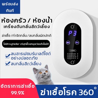 เครื่องดับกลิ่นอัตโนมัติเครื่องศูนย์ มีประกัน6เดือน หน้าจอLED หน้าจอสัมผัส เครื่องฟอกอากาศ สำหรับสัตว์เลี้ย