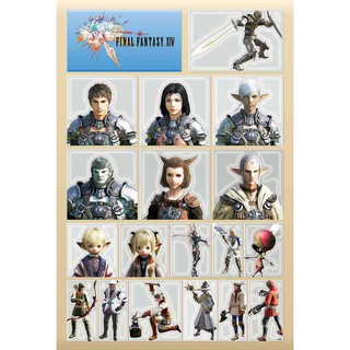 โปสเตอร์ เกม Final Fantasy XIV (2010) POSTER 24”x35” Inch Games Series Multiplayer Online Role-playing