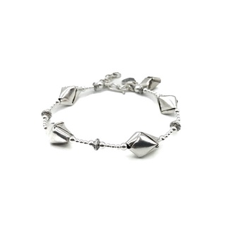 DSP สร้อยข้อมือเงินร้อยชาร์มข้าวต้มมัด เงินแท้ 925 : DSP 925 Sterling Silver Beads Bracelet [CFS0001]