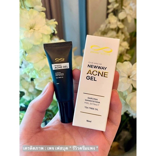 เจลแต้มสิว-newway-acne-gel-เจลแต้มสิวเปลือกมังคุด-บรรเทาการอักเสบ-สิวยุบ-ไม่แสบ-ไม่แดง-ไม่ลอก-15ml