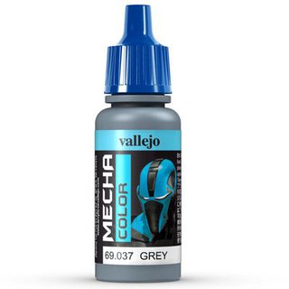 Vallejo MECHA COLOR 69.037 Grey สีสูตรน้ำ ไม่มีกลิ่น ใช้งานง่าย ใช้พู่กัน หรือ AirBruhs ได้ทั้งหมดเนื้อสีเนียน.