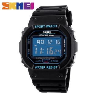 SKMEI นาฬิกาข้อมือดิจิทัล LED กันน้ำ แฟชั่น เหมาะกับกิจกรรมกลางแจ้ง/เล่นกีฬา สำหรับผู้ชาย