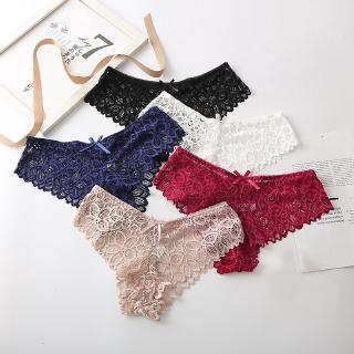 Sexy Lace Underwear Women Transparent Low Waist Panties Hollow Briefs for Girls Breathable