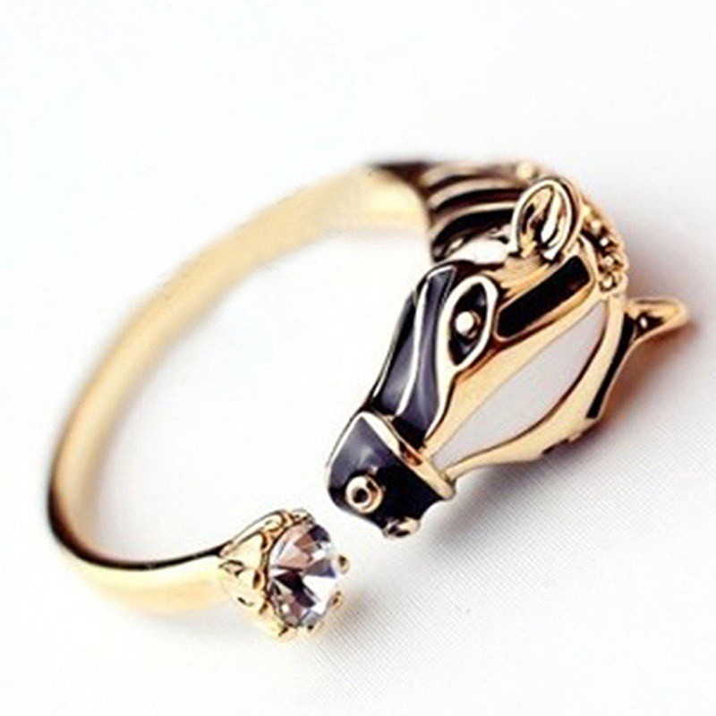 แหวนคริสตัลรูปสัตว์น่ารักสำหรับผู้หญิง