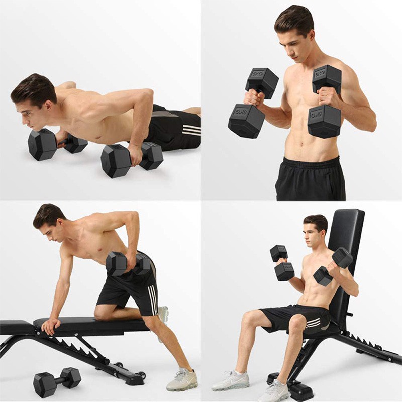 XtivePRO PVC Hex Dumbbell 10 kg ดัมเบลหกเหลี่ยม (1 คู่) ยกน้ำหนัก สร้างกล้ามเนื้อ https://lnwchill.com