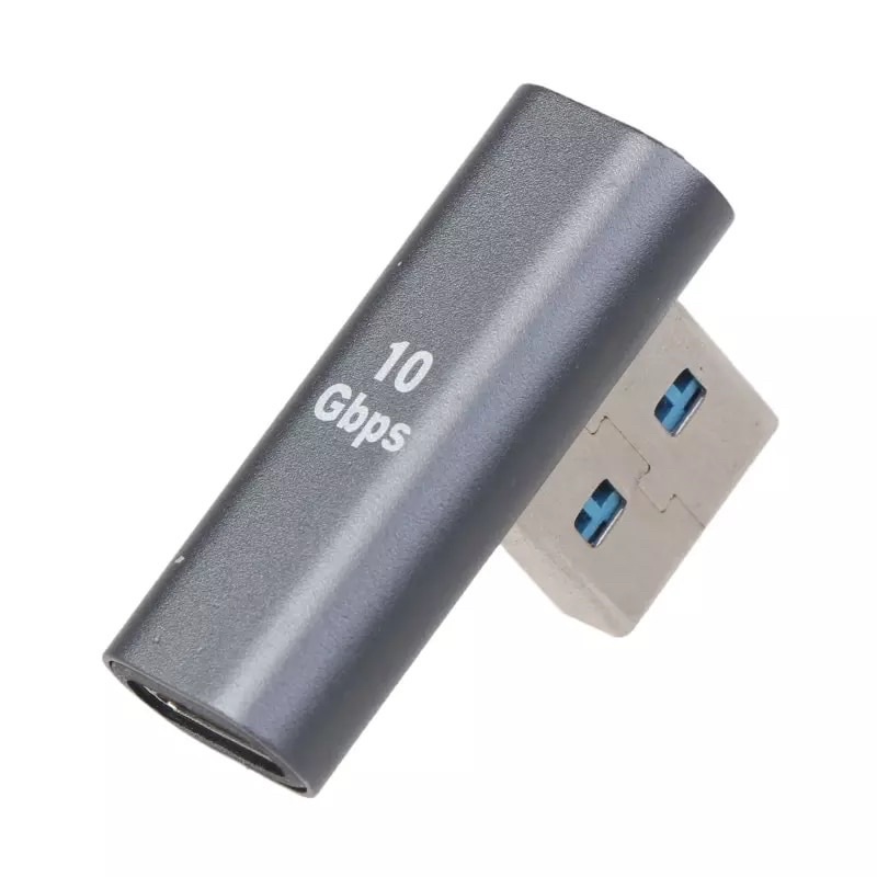 usb-c-to-usb-3-0มุมขวา90องศาประเภท-c-ขวาและซ้าย-usb-3-1ตัวเชื่อมต่อสีดำเงิน