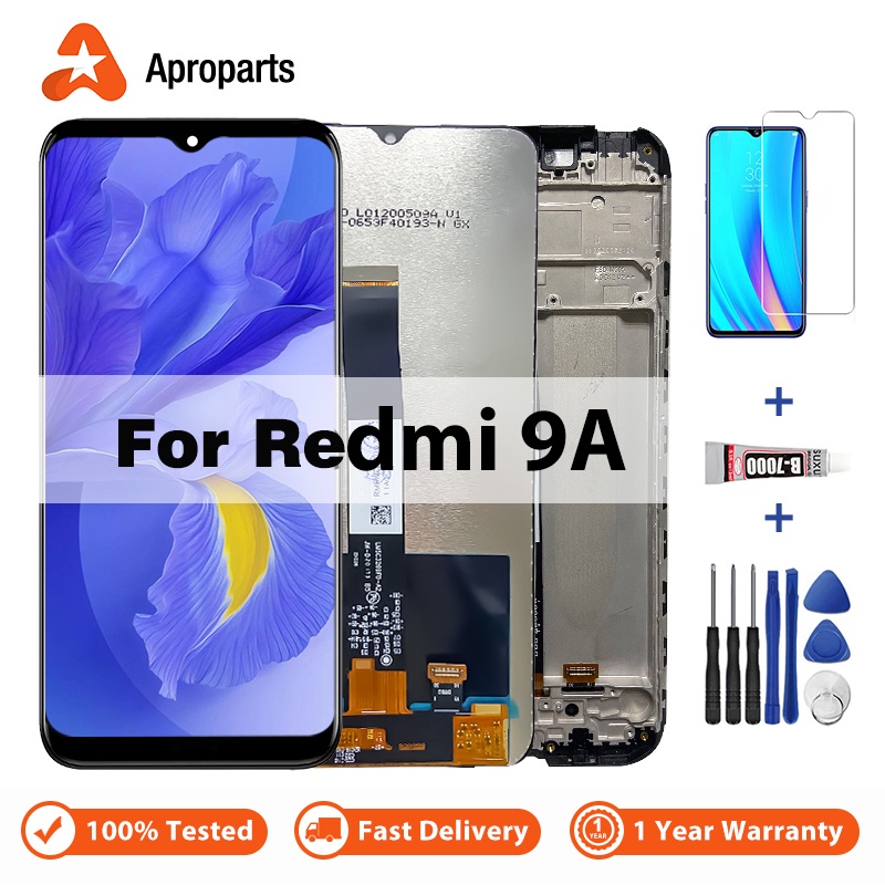 หน้าจอแสดงผลสัมผัสดิจิทัล-lcd-สําหรับ-xiaomi-redmi-9a-9c-nfc-9at-9i-10a-m2006c3lg-m2006c3mg-220233l2c-พร้อมกรอบ-แบบเปลี่ยน