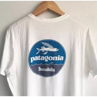 เสื้อยืด ผ้าฝ้าย พิมพ์ลาย Patagonia แบบเรียบง่าย แฟชั่นสําหรับผู้ชาย และผู้หญิง