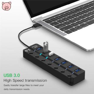 อะแดปเตอร์สวิตซ์เปิด / ปิด 4 / 7 Port Usb 3 . 0 Hub 5 Gbps ความเร็วสูง