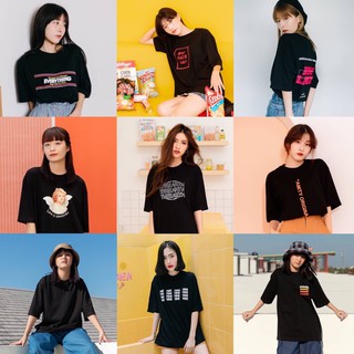 97X - black Oversize | T-shirt สีดำ เสื้อยืดสีพื้น oversize (พร้อมส่ง)