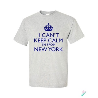 เสื้อยืดผู้ชายเสื้อยืด พิมพ์ลาย I Cant Keep Calm im From New York ของขวัญวันคริสต์มาส สําหรับผู้ชาย
