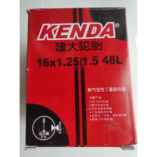 ยางใน Kenda 16x1.25/1.5FV48 จุ๊บเล็กยาว 48mm.