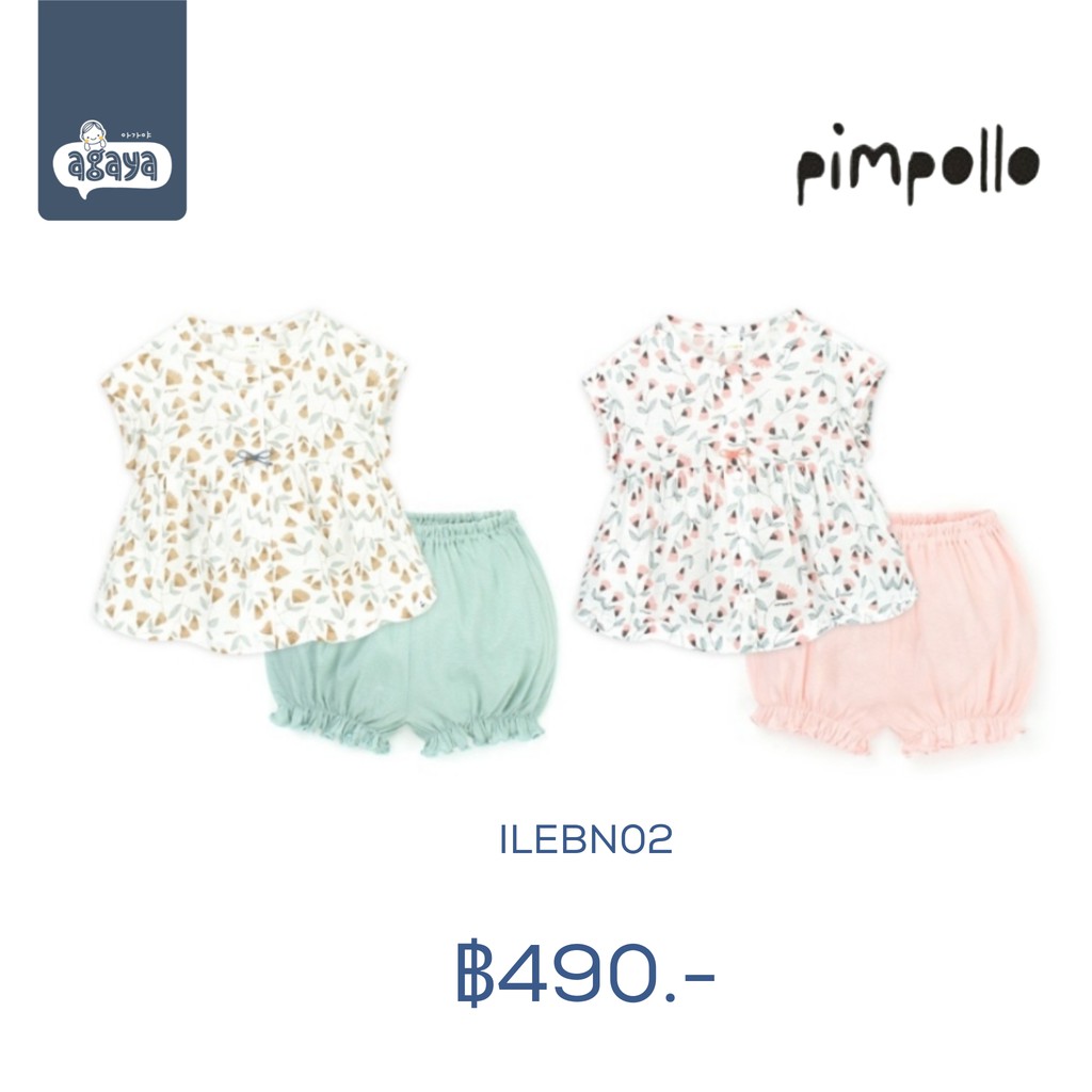 ilebn02-pimpollo-set-เสื้อเด็กผู้หญิง-พิมพ์ลายดอกไม้-กางเกง