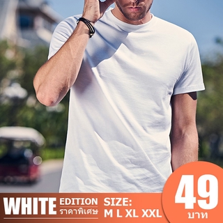 ภาพขนาดย่อของภาพหน้าปกสินค้าเสื้อยืดสีขาว เสื้อยืดผู้ชาย เสื้อยืด (M-3XL) ST01 จากร้าน simonlam2008 บน Shopee ภาพที่ 2