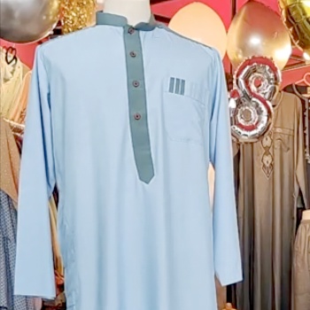 ภาพหน้าปกสินค้าโต๊ปชายแขนยาว รูปแบบทูโทนสีสุภาพ งานแบรนด์นำเข้า AD77วาริสมุสลิม จากร้าน warismuslim บน Shopee
