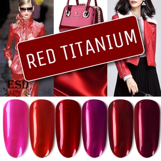 สีทาเล็บเจล สีแดง ไททาเนียม  ขนาด 15 ml. (อบ UV เท่านั้่น)  / Milan Red Titanium Color Series Nail Gel UV  Polish 15 ml.