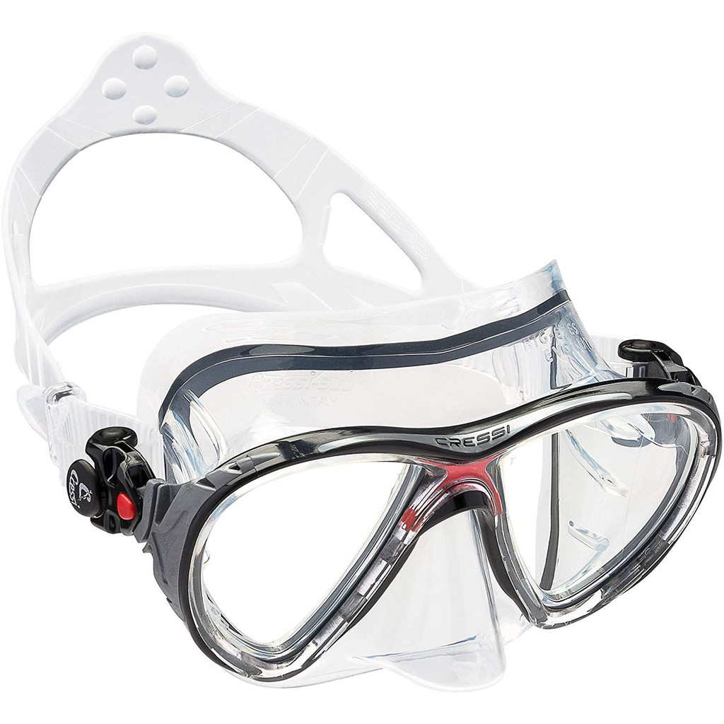 cressi-big-eyes-evolution-mask-clear-frame-หน้ากากดำน้ำ-สำหรับผู้ใหญ่-อุปกรณ์ดำน้ำ