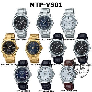 สินค้า CASIO ของแท้ 100% รุ่น MTP-VS01 นาฬิกาผู้ชาย พลังงานแสงอาทิตย์ พร้อมกล่องและประกัน 1 ปี MTPVS01 MTPVS