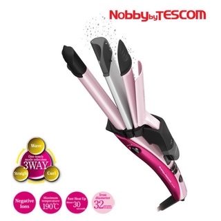 NOBBY by TESCOM อุปกรณ์จัดแต่งทรงผม Ionic 3 Way Hair Iron รุ่น NTIR1650