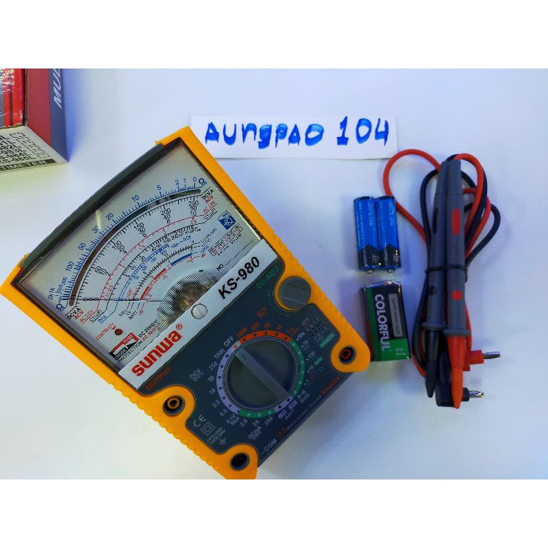 มัลติมิเตอร์sunwaks-980-multimeter-มัลติมิเตอร์เข็ม-มิเตอร์วัดไฟ-มิเตอร์อนาล็อก-มิเตอร์วัดแบบเข็ม