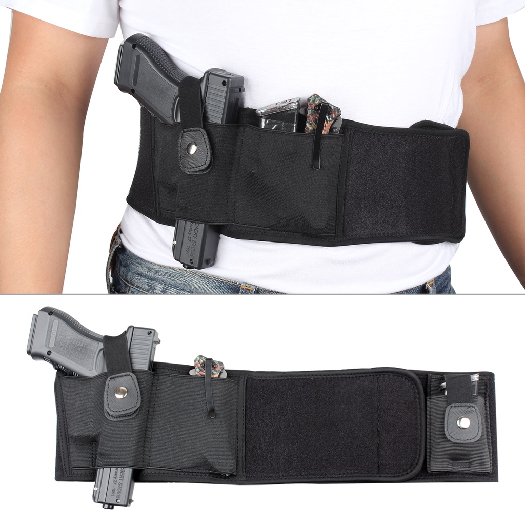 Kosibate Tactical Concealed Military Pistol Belly Band Holster Airsoft