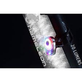 ไฟท้ายจักรยาน MOON RING C  สีรุ้งเปลี่ยนสีได้ สว่างสุด 20 Lumens