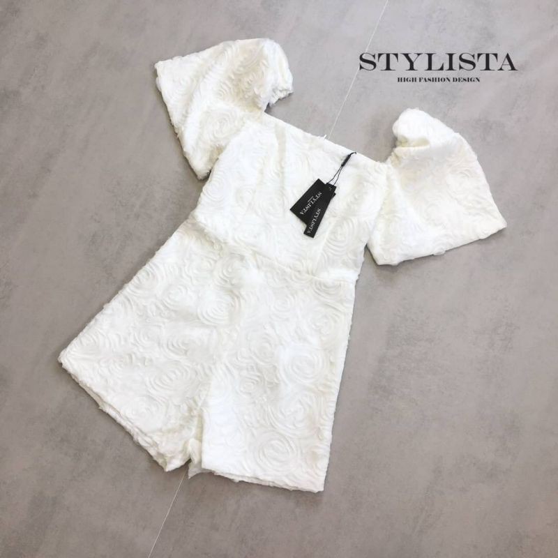 stylista-จั้มสูทเเขนสั้น-เนื้อผ้ามีเทคเจอร์