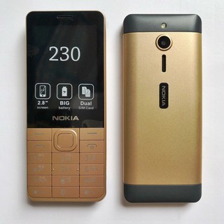 โทรศัพท์มือถือ โนเกียปุ่มกด NOKIA 230  (สีทอง) 2 ซิม จอ  2.8นิ้ว รุ่นใหม่ 2020