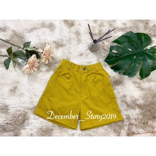 💥HOT SALE 💥  กางเกงขาสั้นแฟชั่น ผ้าลินิน Linen Style ดีไซน์เก๋ สำหรับผู้หญิง แบรนด์ December story2019