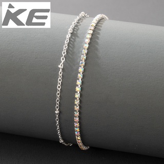 Jewelry Rhinestone Anklet Full Diamond Multi-Simple Footwear Tropical Love Beach Lady Anklet f