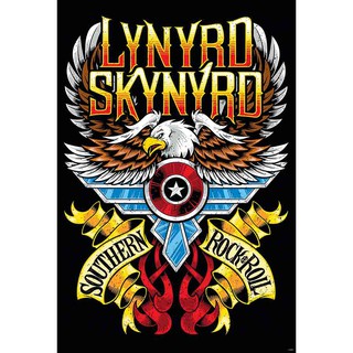 โปสเตอร์ Lynyrd Skynyrd ลินเนิร์ด สกินเนิร์ด วง ดนตรี ร็อก อเมริกัน รูป ภาพ ติดผนัง สวยๆ poster (88 x 60 ซม.โดยประมาณ)