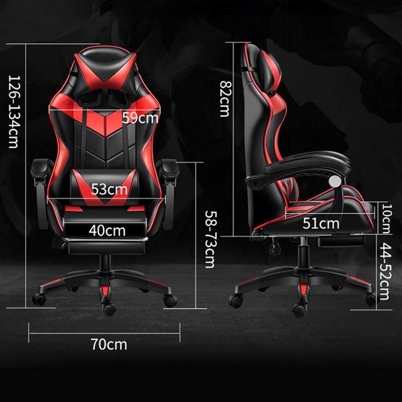 ภาพสินค้าเก้าอี้เกมมิ่ง Gaming Chair เก้าอี้สำนักงาน ปรับสูงต่ำได้ หมอนเอวมีระบบนวด งานส่งออกต่างประเทศ รับรองคุณภาพรับประกัน จากร้าน susie558 บน Shopee ภาพที่ 3