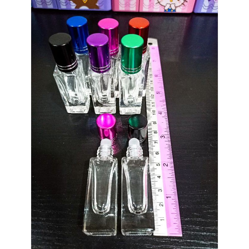 ขวดลูกกลิังแก้วใสฝาอลูสี-ขนาด-5-ml