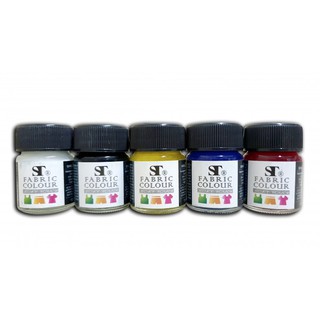 สีเพ้นท์ผ้า ST 15 ml สีพื้นฐาน