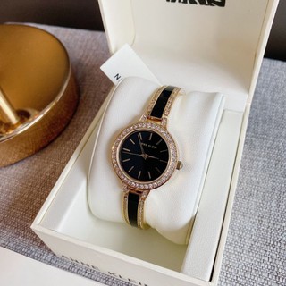 🎀 ส่งฟรี นาฬิกา สี rosegold หน้าปัด สีดำ ขนาด 26 มิล AK/3132BKGB Anne Klein Rosegold Watch