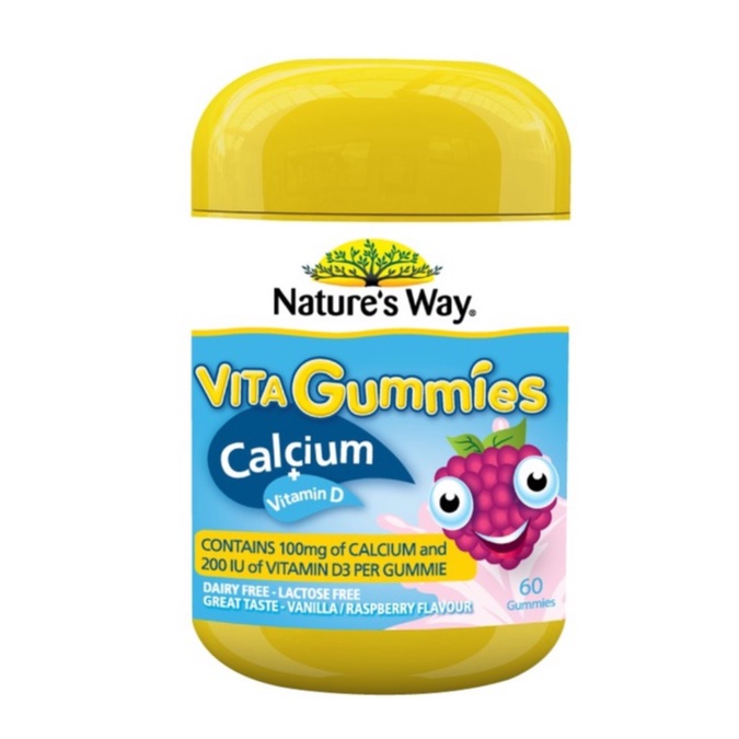 ภาพหน้าปกสินค้าNatures Way Vita Gummies Calcium + Vit D Nature Way เนเจอร์ เวย์ กัมมี่ แคลเซียม วิตามินดี เยลลี่ ขนาด 60 เม็ด 19066