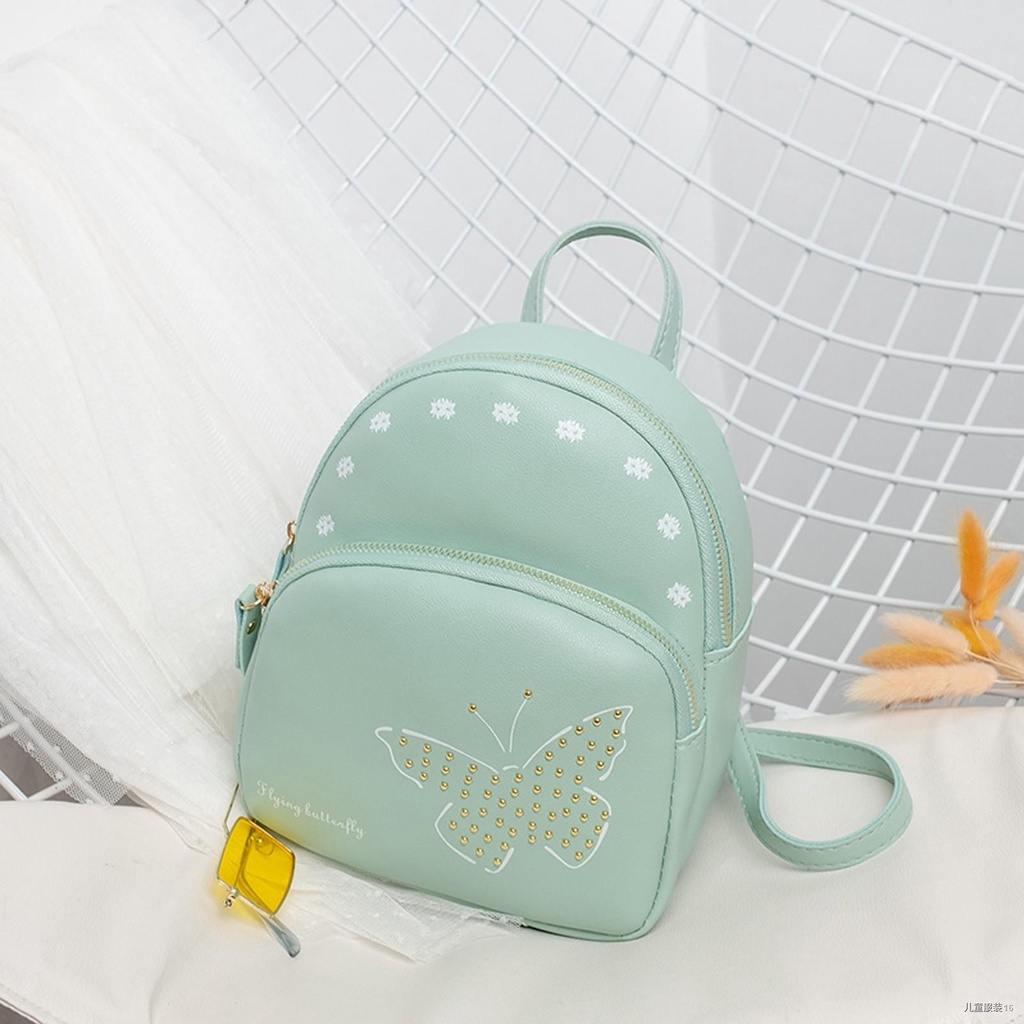 Backpack Women PU Leather Shoulder Bag For Girls Multi-Function Small Bagpack Female Phone Pouch