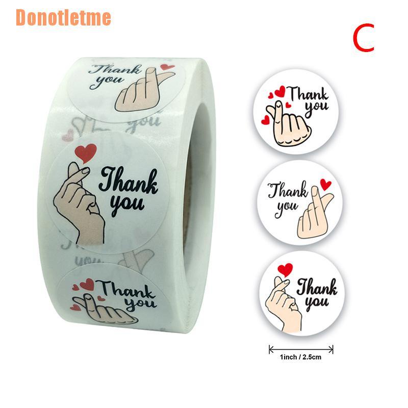 dootletme-สติกเกอร์ฉลาก-thank-you-สําหรับติดตกแต่งเครื่องเขียน-500-ชิ้นต่อม้วน