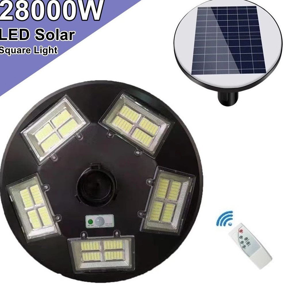 โคมไฟ-ufo-20-ทิศทาง-led-22000w-28000w-square-light-ไฟถนน-ไฟโซล่าเซลล์-solar-street-light-พลังงานแสงอาทิตย์-led-แสงขาว