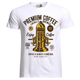 [S-5XL]เสื้อยืด พิมพ์ลายเครื่องชงกาแฟ คลาสสิก ไม่ซ้ําใคร พรีเมี่ยม สีกาแฟ สําหรับผู้ชาย 695953