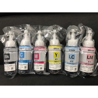 ภาพขนาดย่อสินค้าหมึก Epson 673 6สี หมึกเติมของแท้ % L800/L805/L810/L850/L1800 แบบไม่มีกล่อง