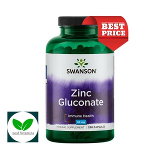ภาพหน้าปกสินค้าSwanson Premium Zinc (Gluconate) 50 mg / 250 Caps ที่เกี่ยวข้อง