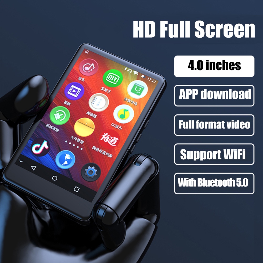 ruizu-h6-mp4-เครื่องเล่น-mp3-wifi-บลูทูธ-หน้าจอสัมผัส-4-0-นิ้ว-ips-รับอินเตอร์เน็ต-วิทยุ-fm-เครื่องเล่นวิดีโอ-e-book