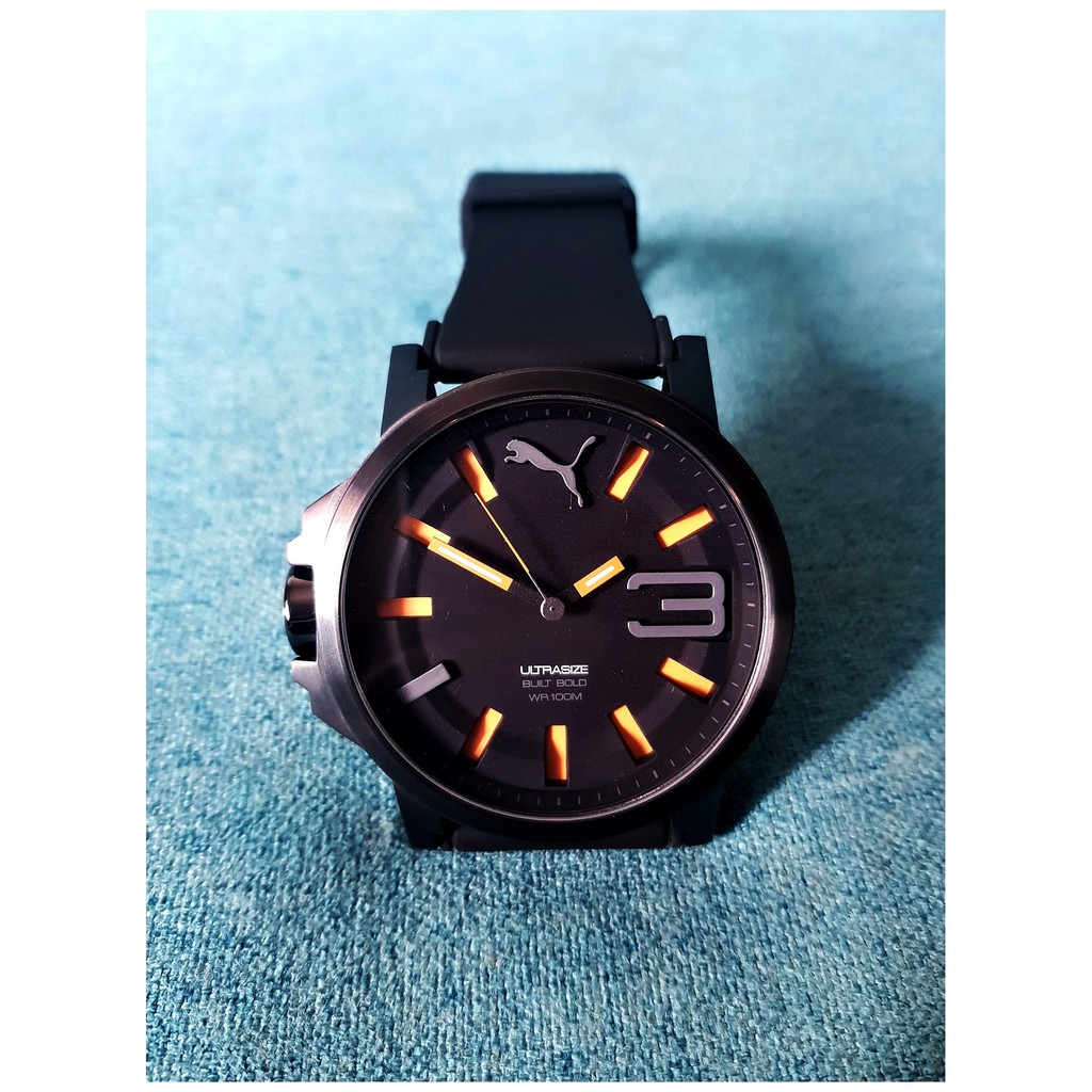 มือสอง Men's Puma Ultrasize Black And Orange 50 Bold PU103911001 Silicone  Watch | Shopee Thailand