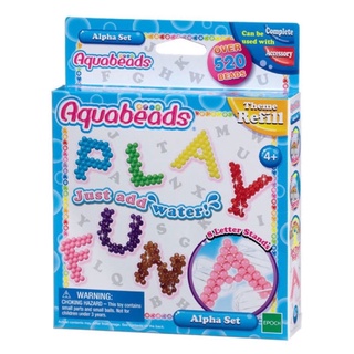 ลูกปัดสเปรย์น้ำ อควาบีท ชุด ตัวอักษร / Aquabeads Alpha Set (ชุดรีฟิล)