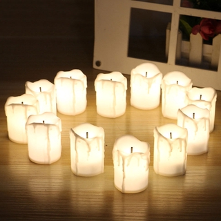 เทียนไฟ Led พลาสติกสําหรับตกแต่งปาร์ตี้วันเกิด, งานแต่งงาน