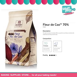 BAKERY DEPOT : CHOC-BARRY-70%FLEUR DE CAO 5 KG. ช๊อคโกแลต แบรี่ 70%FLEUR DE CAO ขนาด 5กก.