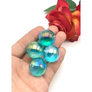 สินค้า 1Pc Natural Blue Aura Quartz Sphere / Top Quality / Luck Transformation Stone / For Home Decoration And Collection.