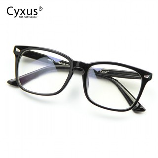 Cyxus แว่นตาแฟชั่น กรอบสีดํา สําหรับผู้หญิง ผู้ชาย 8082X01